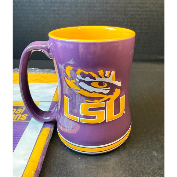 LSU Tigers Lot Mug, Duck Tape 10 yds, & 2007 Natl. Champs Flag - Picture 9 of 13
